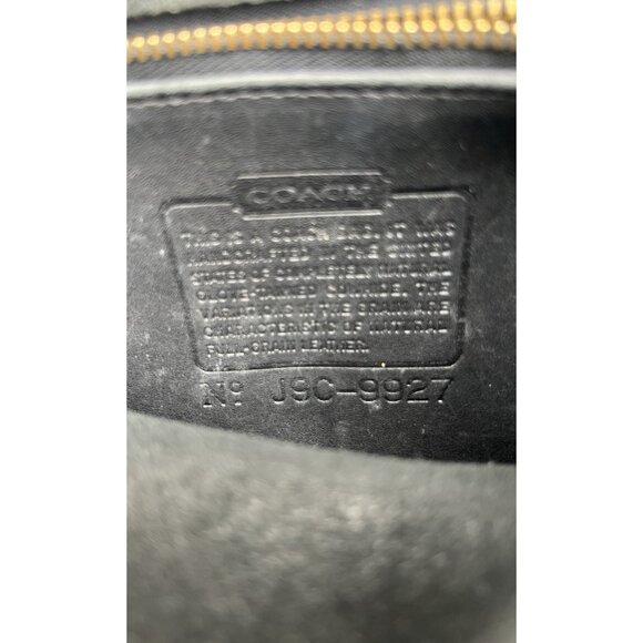 Vintage 90s Coach Black Willis crossbody satchel preppy bag J9C-9927 gold - Picture 10 of 16